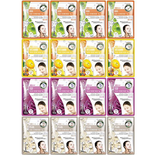 Mitomo Facial Brightening Skincare Beauty Face Mask Sheet bundles: 4 types – 16 packs - Mitomo America
