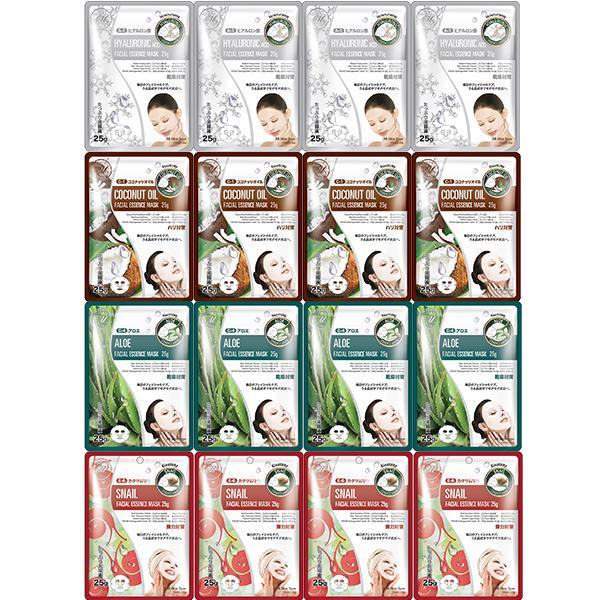 Mitomo Facial Anti-Inflammation Skincare Beauty Face Mask Sheet bundles: 4 types – 16 packs - Mitomo America