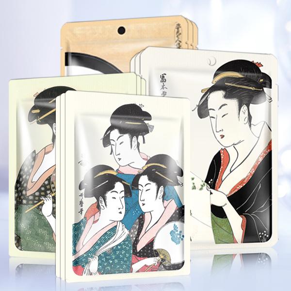 [TKJP00512-03-012]MITOMO Type C [JP UKIYOE trial set 12 sheets] Beautiful skin face mask - Made in Japan - Reward yourself, moisturize your skin.