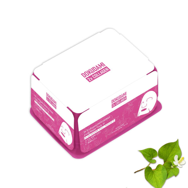 NEW! Popular in JAPAN 2x Collagen + DOKUDAMI Daily Facial Mask Pack (31 sheets) [DD001-A-360]