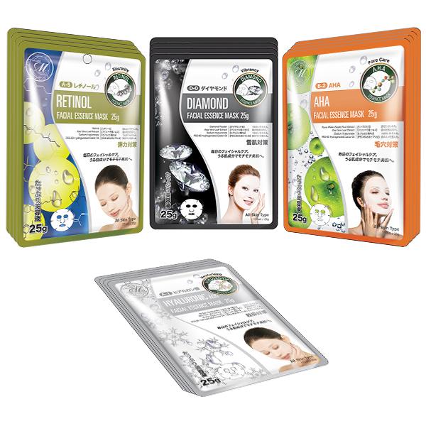 [TKMT00562-05-016]Mitomo Facial Pore-Tightening Skincare Beauty Face Mask Sheet bundles: 4 types – 16 packs