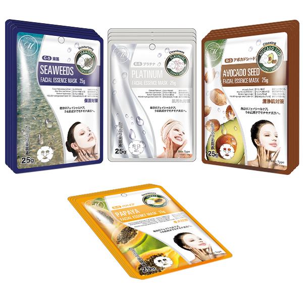 [TKMT00562-06-016]Mitomo Facial Cleansing Skincare Beauty Face Mask Sheet bundles: 4 types – 16 packs