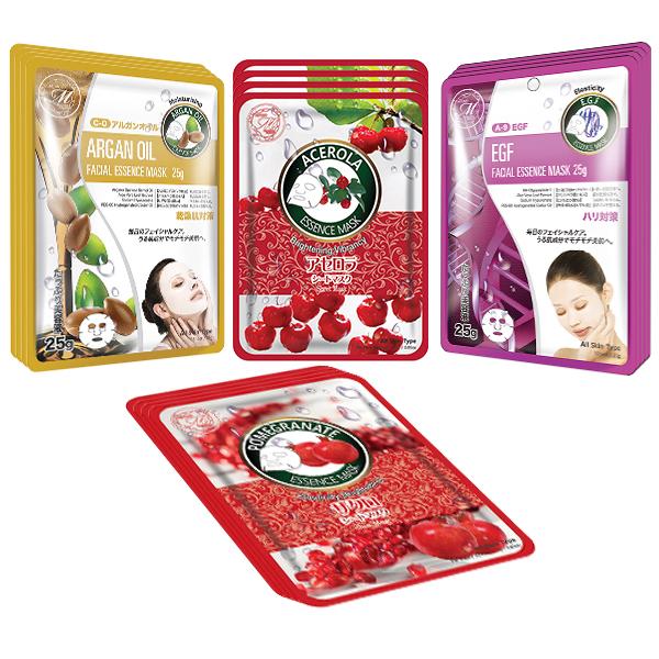 [TKMT00562-07-016]Mitomo Facial Skin-Repair Skincare Beauty Face Mask Sheet bundles: 4 types – 16 packs