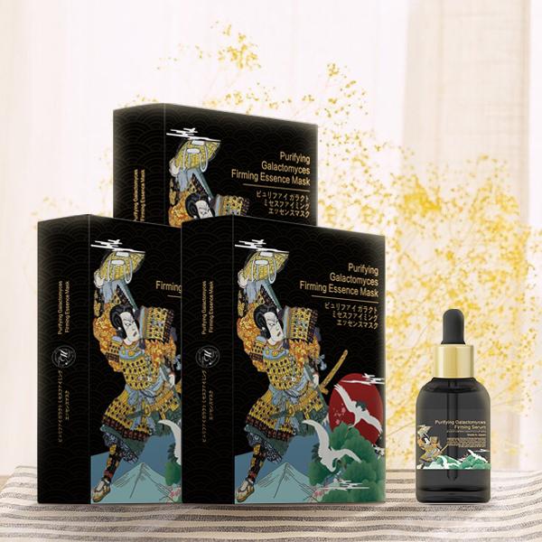 [TKJP00007-A-0]MITOMO Spring's Day Purifying Face Mask Packs and Serum Gift Set (3 Boxes - 18 pcs Face Mask Sheets & 1  Serum Bottle) - Made in Japan - Share with Love