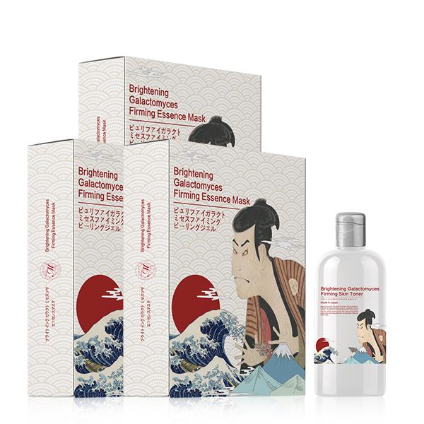 [TKJP00007-B-1]MITOMO Spring Brightening Face Mask Packs and toner Gift Set (3 Boxes - 18 pcs Face Mask Sheets & 1  Toner  Bottle) - Made in Japan - Share with Love